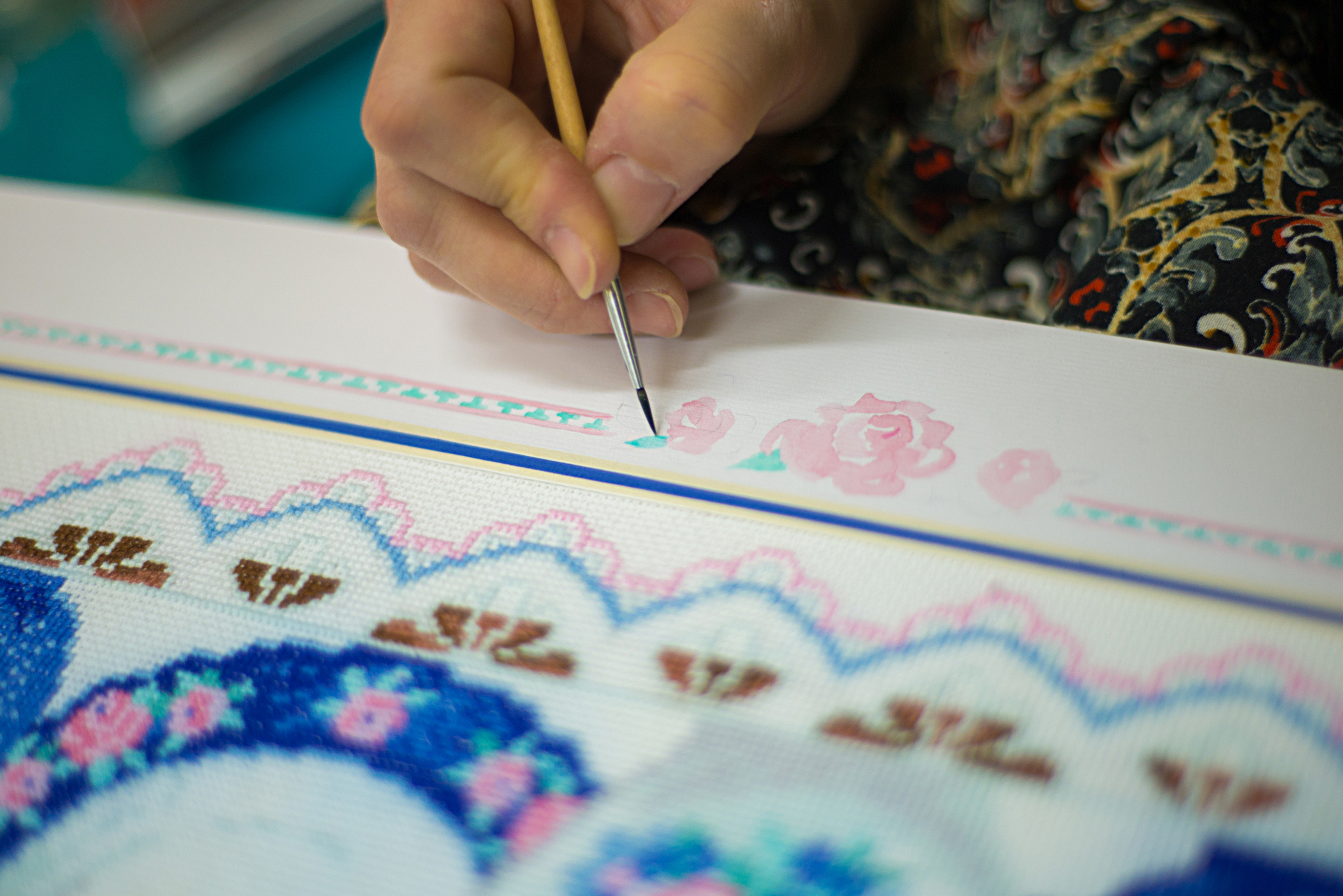 Процесс работы художника 